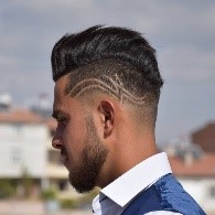 A side part will add a unique look